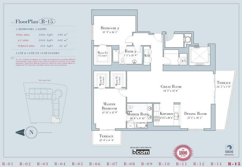 1800 Club Condo Floor Plans